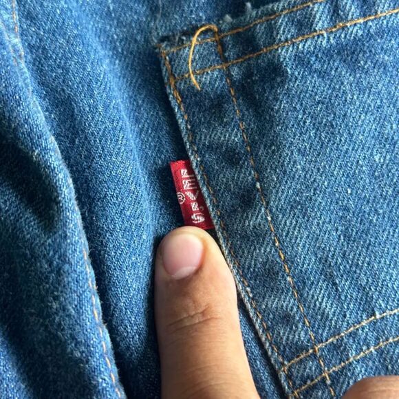 Vintage 70s Levi's 505 Big E Denim Jeans Size 34x30 - Picture 3 of 10